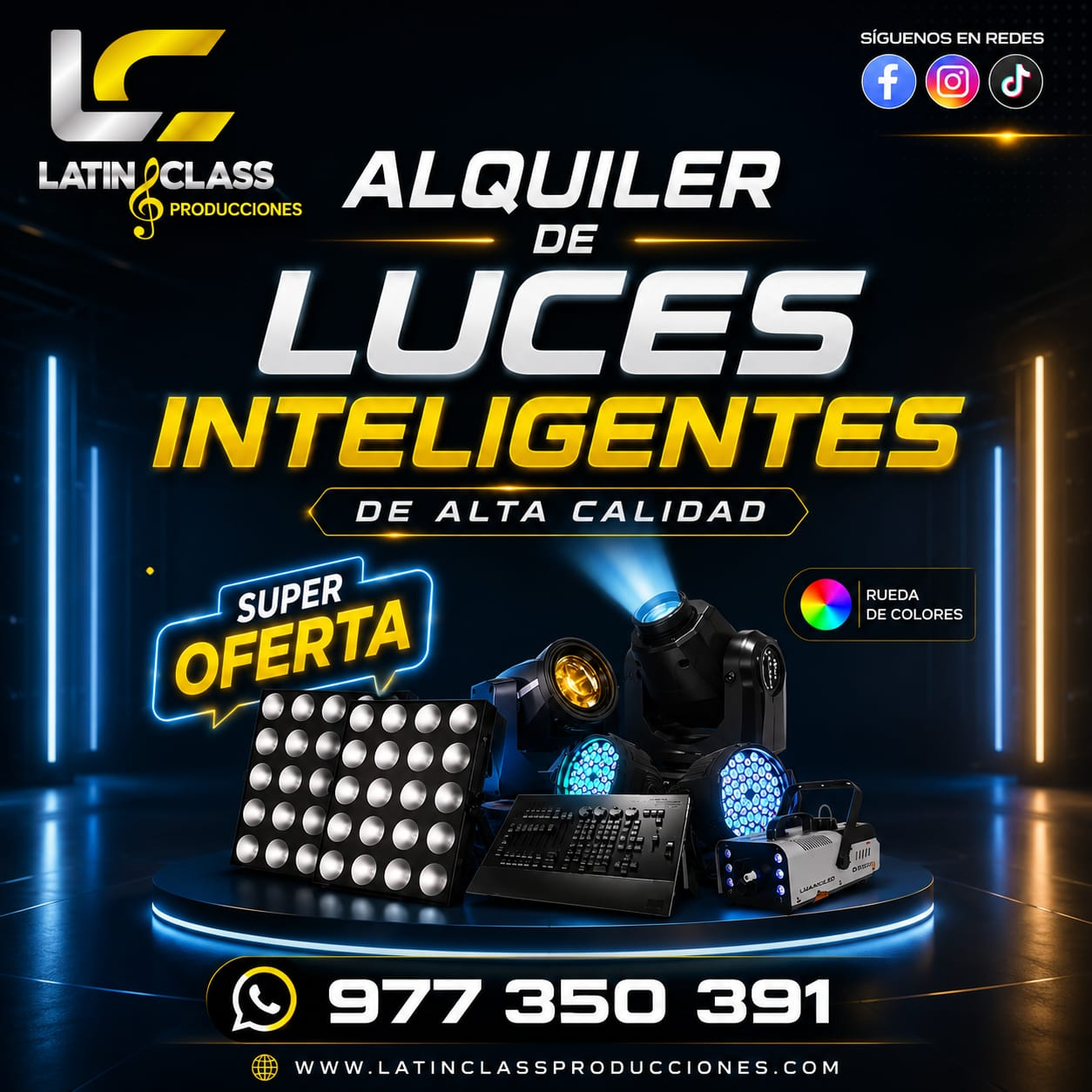 Alquiler de luces inteligentes Latin Class