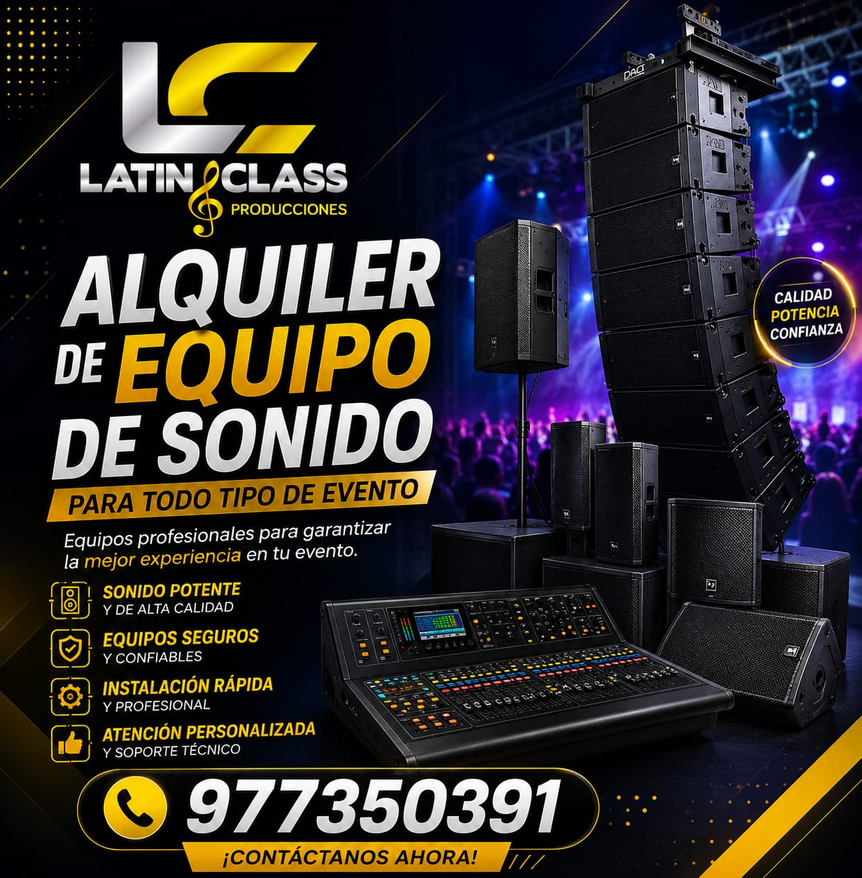Alquiler de sonido profesional Latin Class